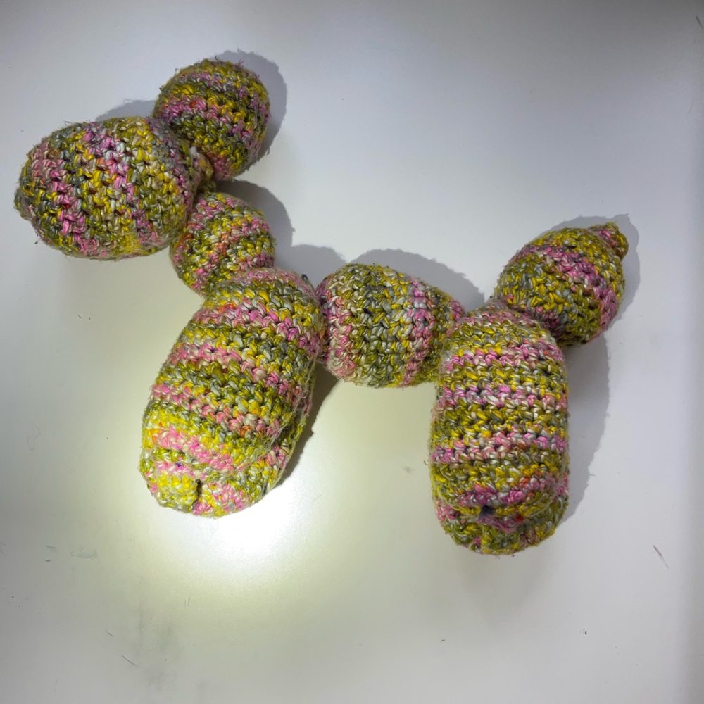 Handmade Multicolor Crochet Balloon Dog Toy